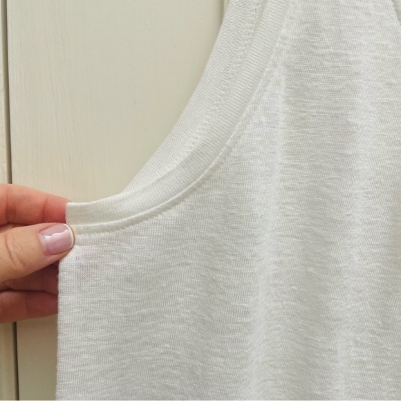 EILEEN FISHER Organic Linen Jersey Tank Top White Size S - Picture 5 of 7